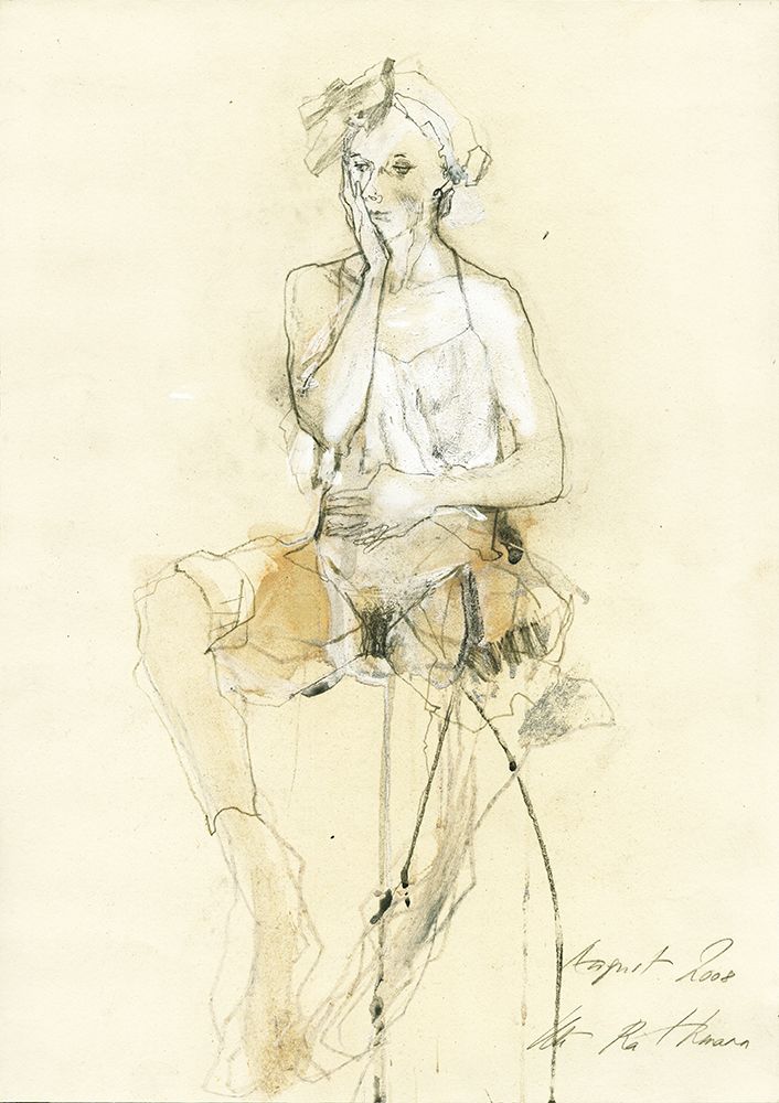 Hommage An Schiele XI art print by Ute Rathmann for $57.95 CAD