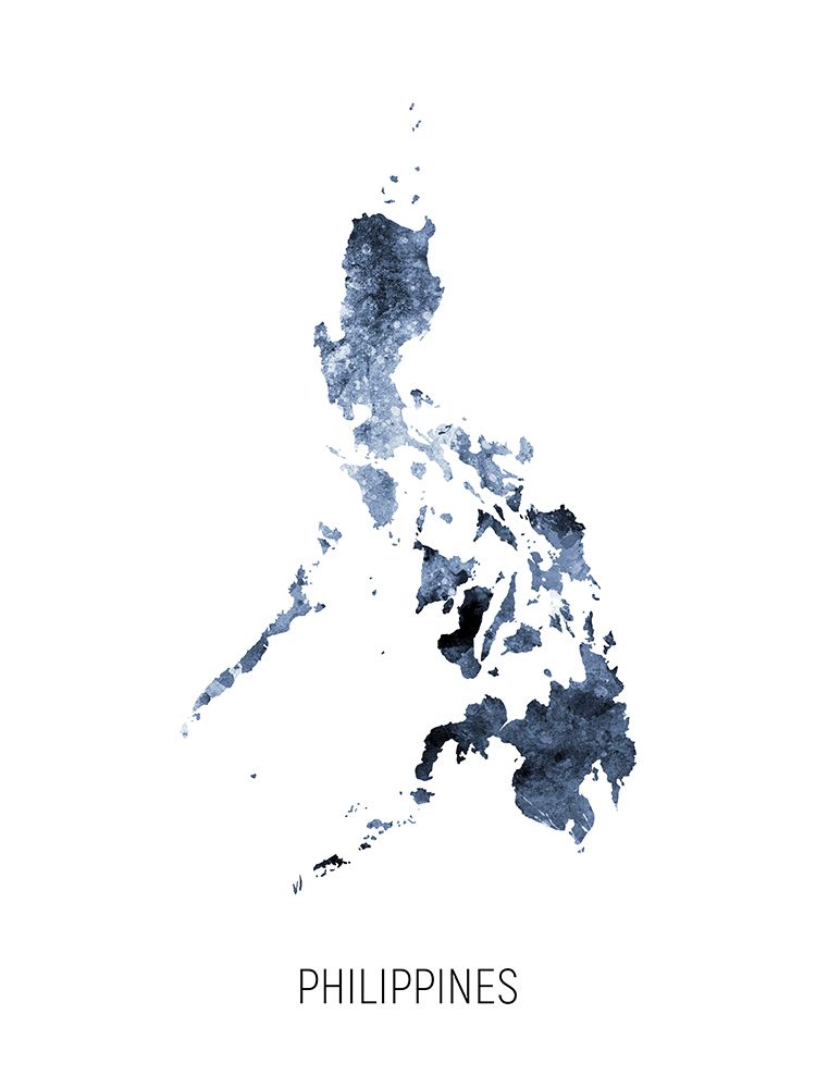 Philippines Watercolor Map art print by Michael Tompsett for $57.95 CAD
