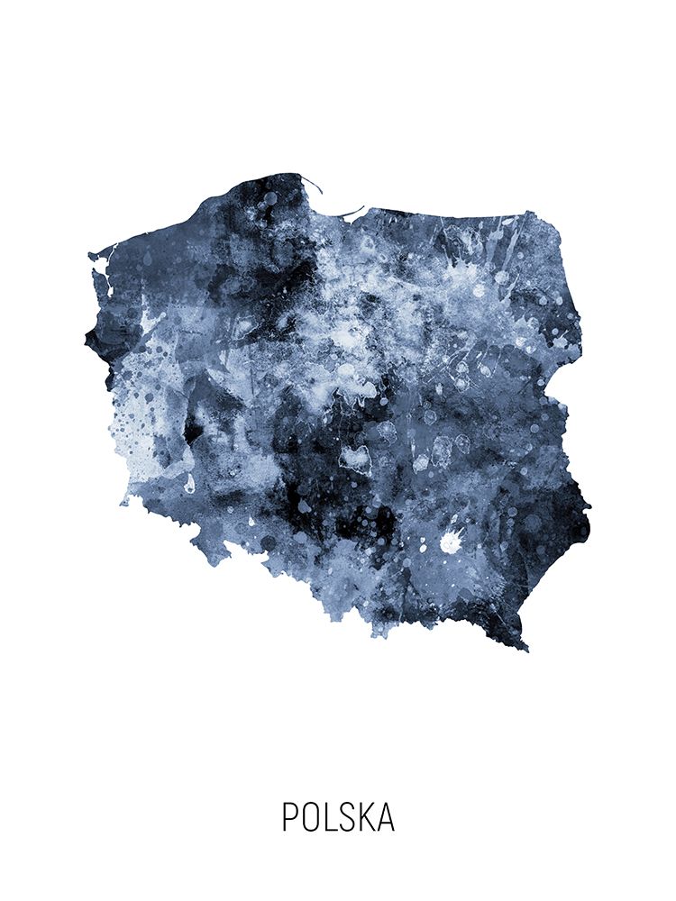 Polska Watercolor Map art print by Michael Tompsett for $57.95 CAD