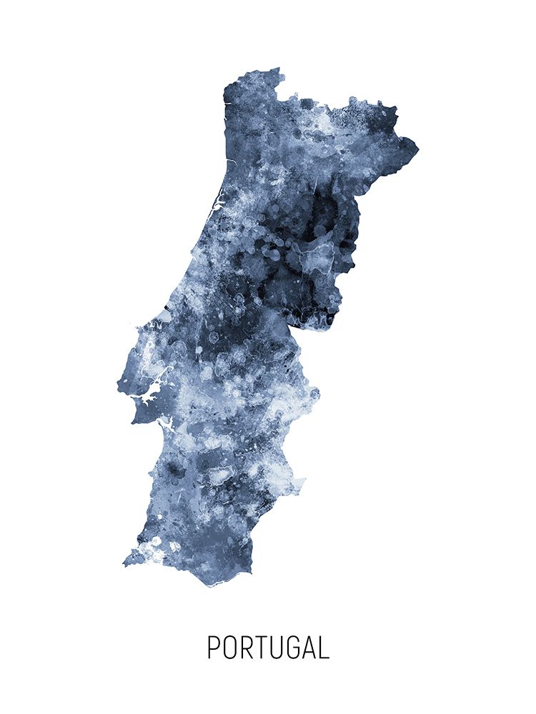 Portugal Watercolor Map art print by Michael Tompsett for $57.95 CAD