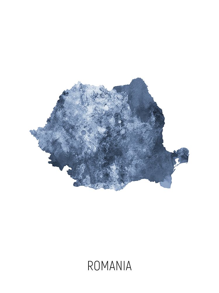 Romania Watercolor Map art print by Michael Tompsett for $57.95 CAD