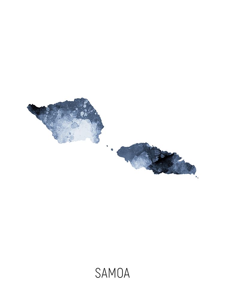 Samoa Watercolor Map art print by Michael Tompsett for $57.95 CAD
