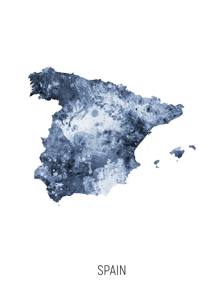 Spain Watercolor Map art print by Michael Tompsett for $57.95 CAD