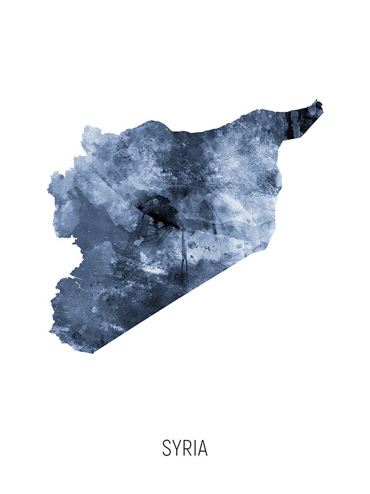 Syria Watercolor Map art print by Michael Tompsett for $57.95 CAD