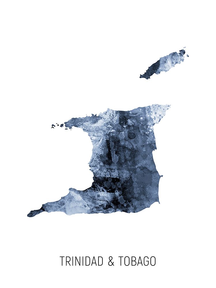 Trinidad a Tobago Watercolor Map art print by Michael Tompsett for $57.95 CAD