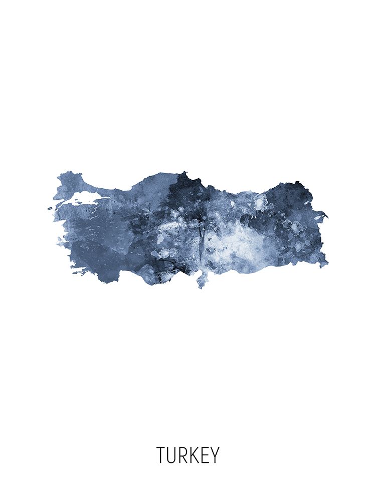 Turkey Watercolor Map art print by Michael Tompsett for $57.95 CAD