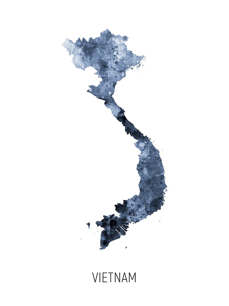 Vietnam Watercolor Map art print by Michael Tompsett for $57.95 CAD
