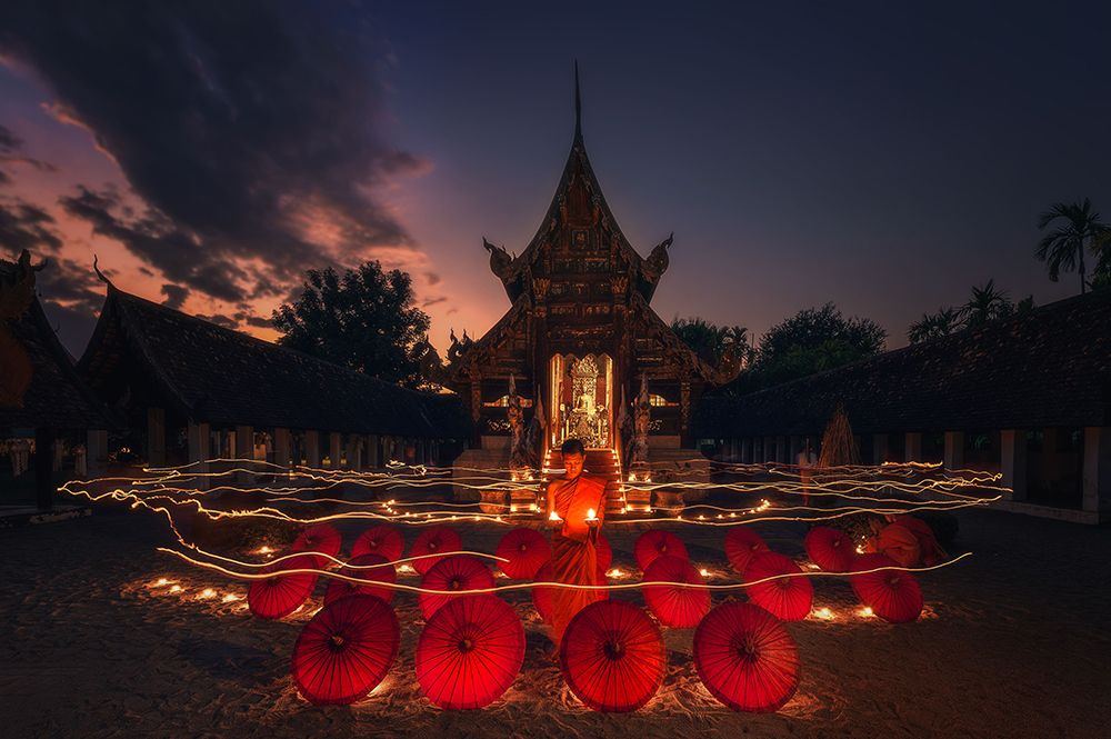 Visakha Bucha Day art print by Nantapon P for $57.95 CAD