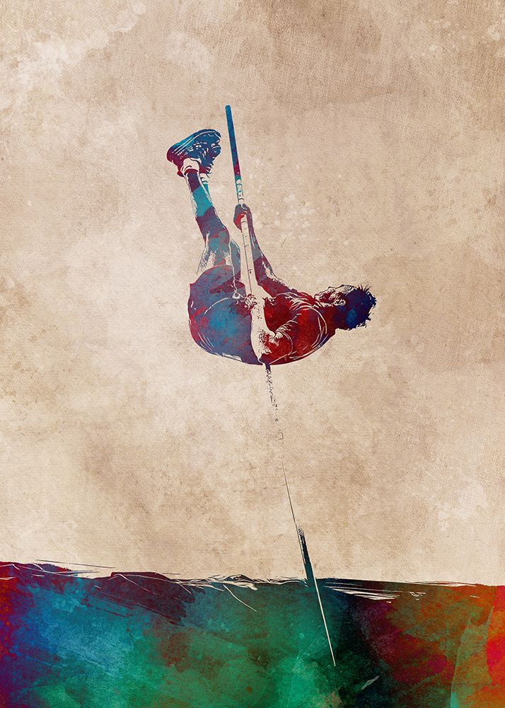 Pole Vault Sport Art art print by Justyna Jaszke for $57.95 CAD