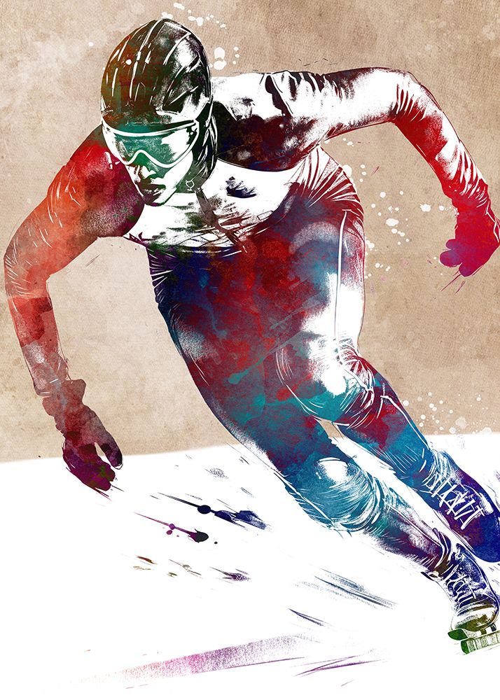 Speed Skating Sport Art art print by Justyna Jaszke for $57.95 CAD