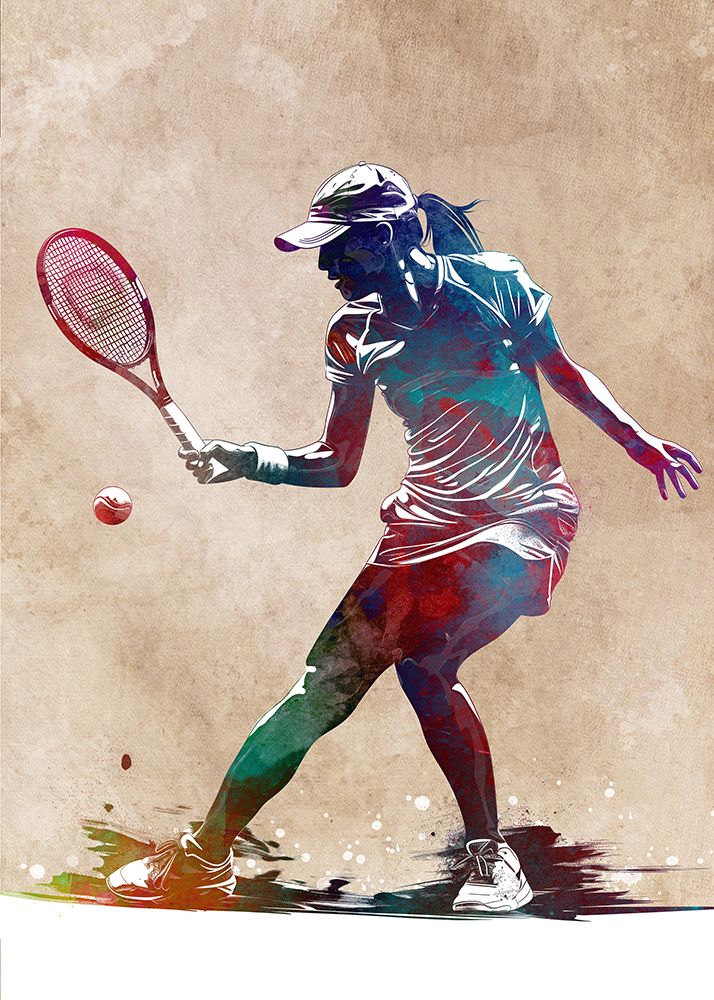 Sport Tennis Player art print by Justyna Jaszke for $57.95 CAD