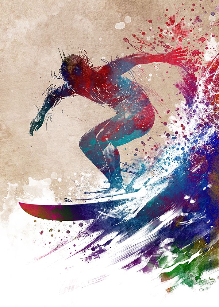 Surfing Sport Art art print by Justyna Jaszke for $57.95 CAD