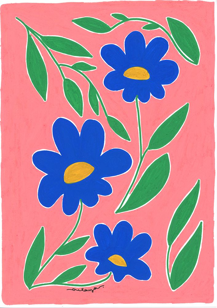Majorelle Composition - 2024 art print by Oulaya Kebbaj for $57.95 CAD