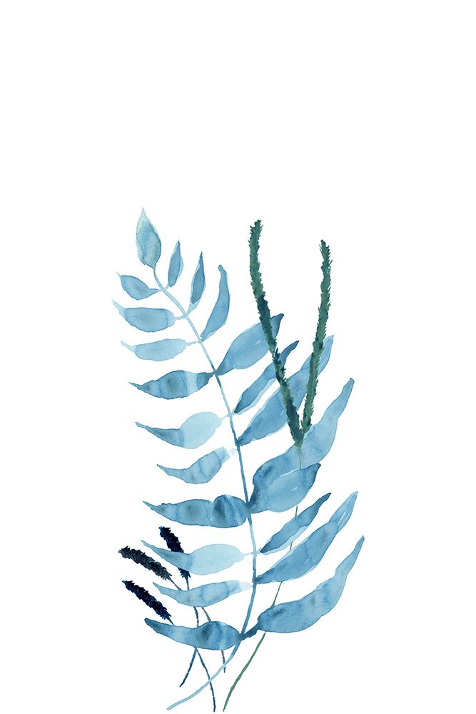 Blue Watercolour Flowers 2 art print by cartissi for $57.95 CAD