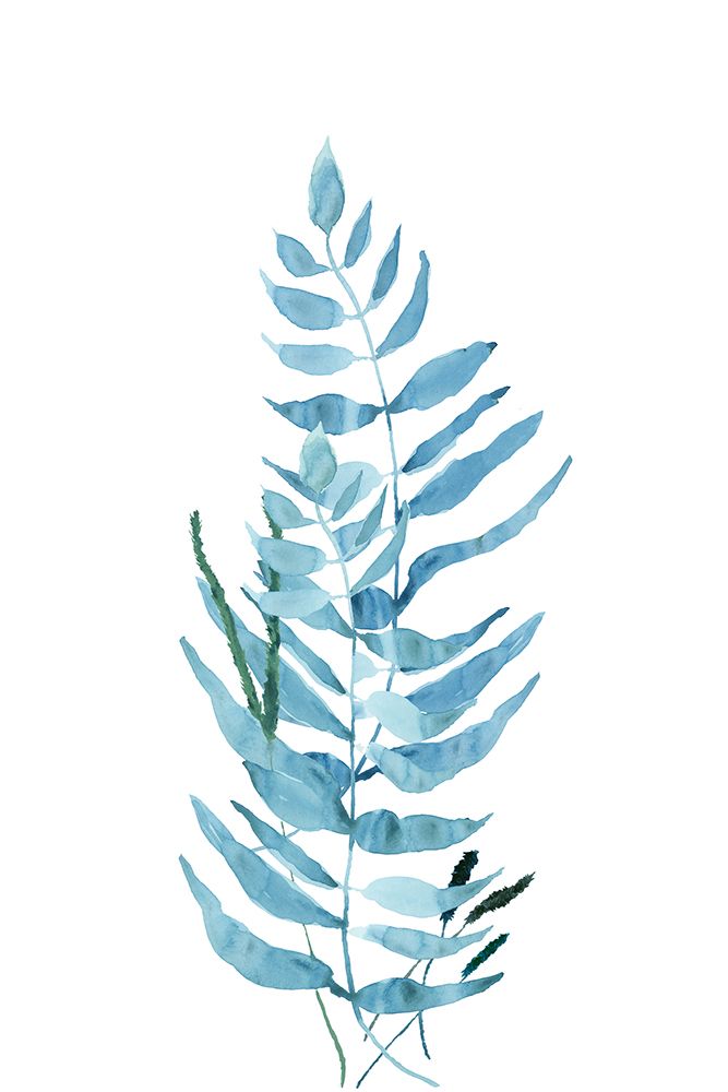 Blue Watercolour Flowers 3 art print by cartissi for $57.95 CAD