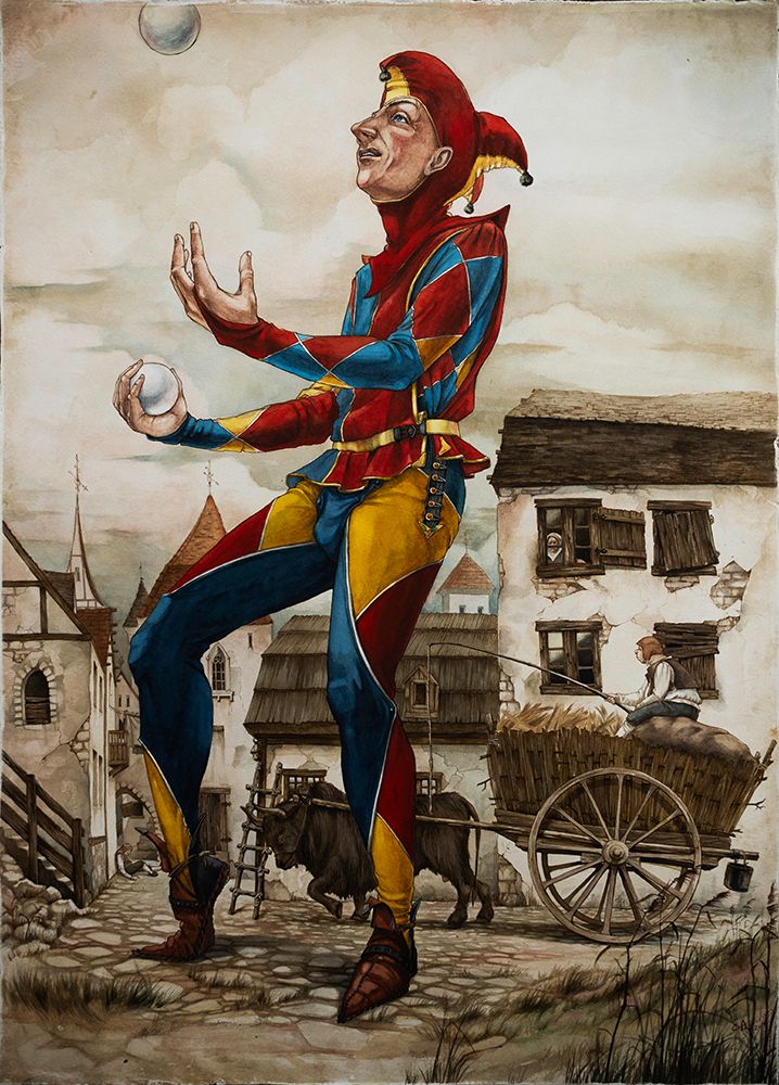 Jongleur.Harlequin art print by Ekaterina Andersson for $57.95 CAD