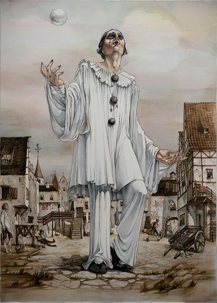 Jongleur.Pierot art print by Ekaterina Andersson for $57.95 CAD
