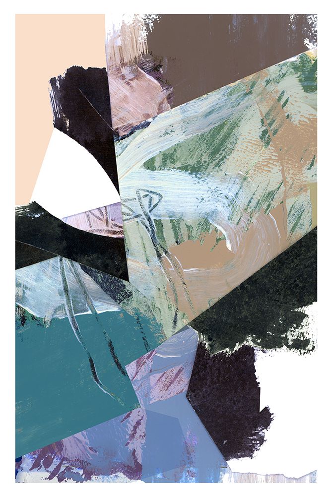Blue Black Neutral White Abstract 2 art print by cartissi for $57.95 CAD
