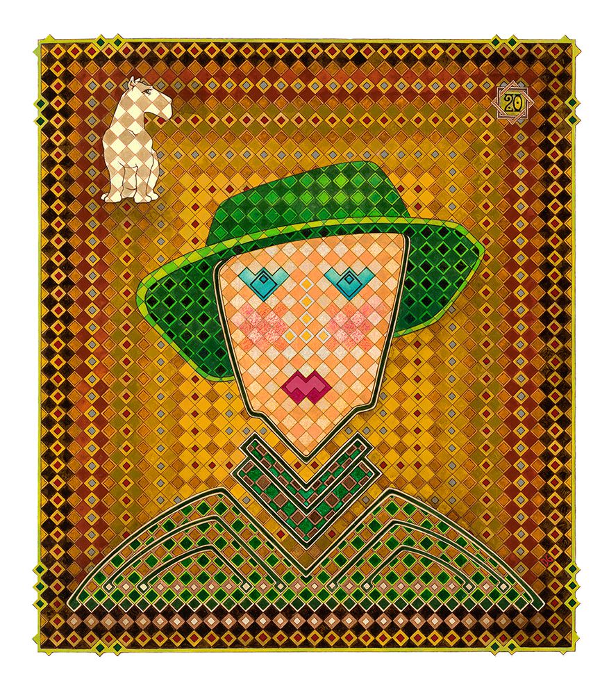 Mrs Eisenberg and Her Dog art print by Dobri Gjurkov for $57.95 CAD
