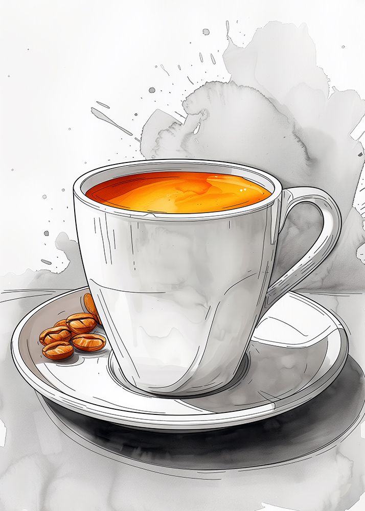I Love Coffee Food Illustration Art (2) art print by Justyna Jaszke for $57.95 CAD