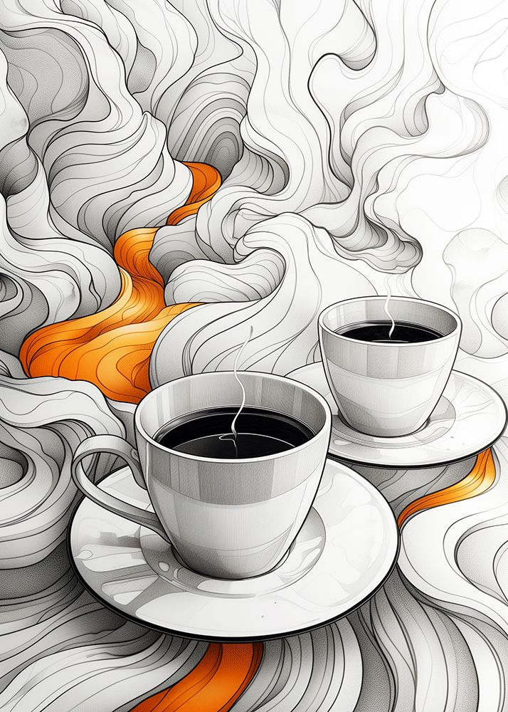 I Love Coffee Food Illustration Art (9) art print by Justyna Jaszke for $57.95 CAD