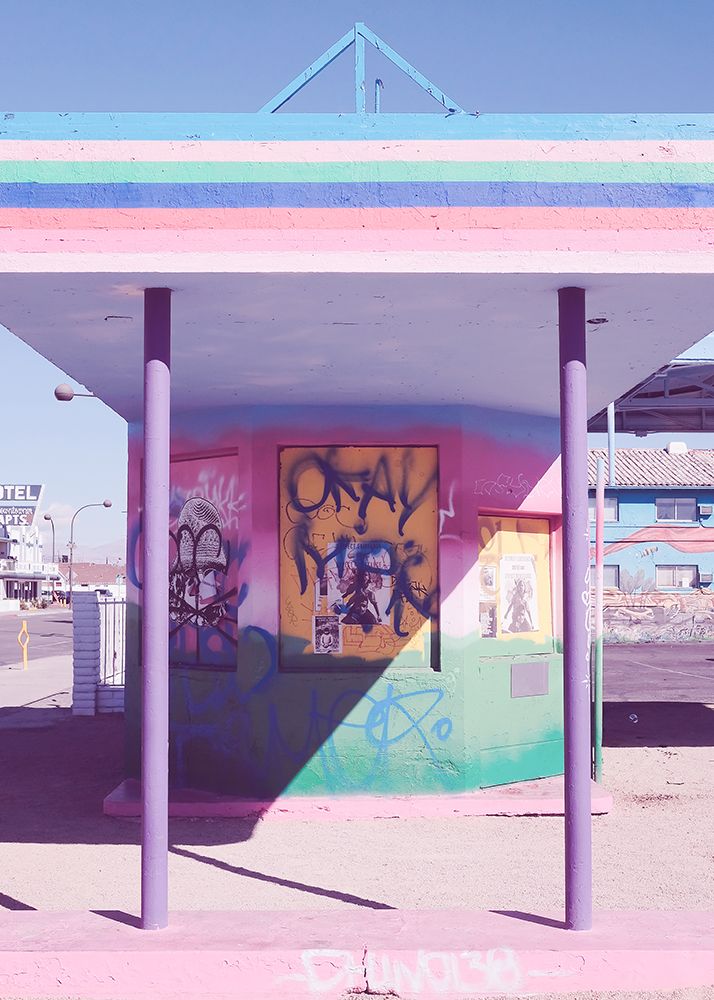 Pink Gas Station Las Vegas art print by Pictufy Studio III for $57.95 CAD