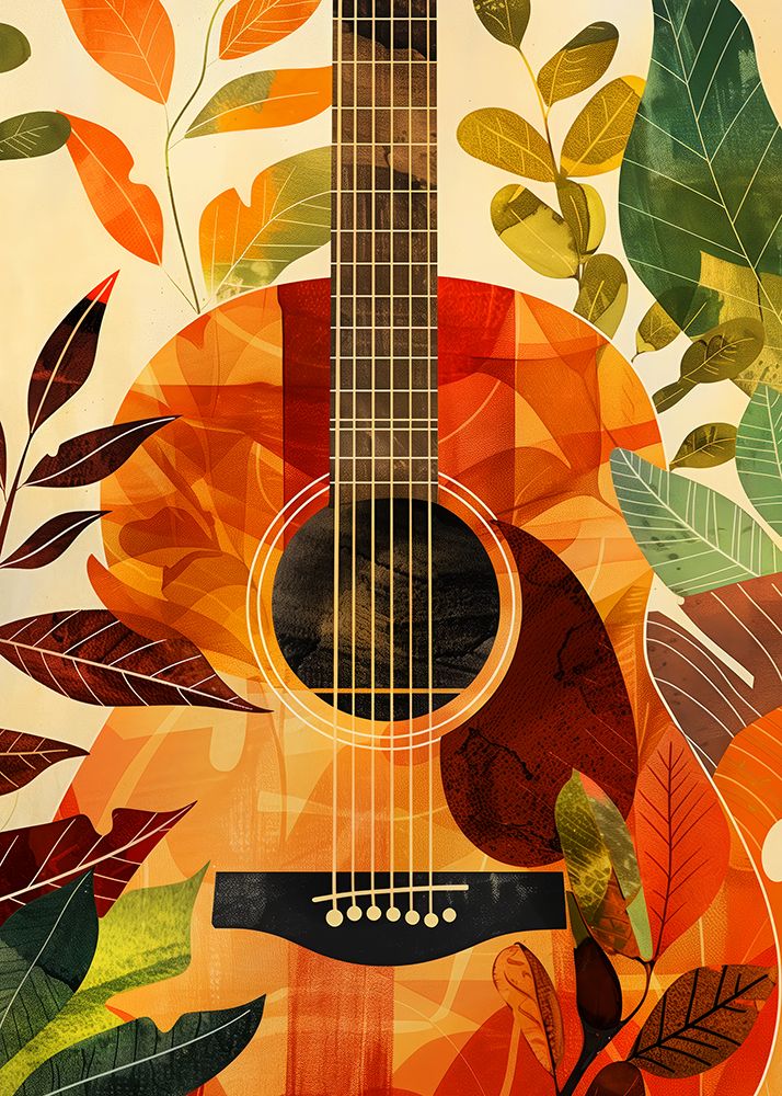 Music Guitar Collage (3) art print by Justyna Jaszke for $57.95 CAD
