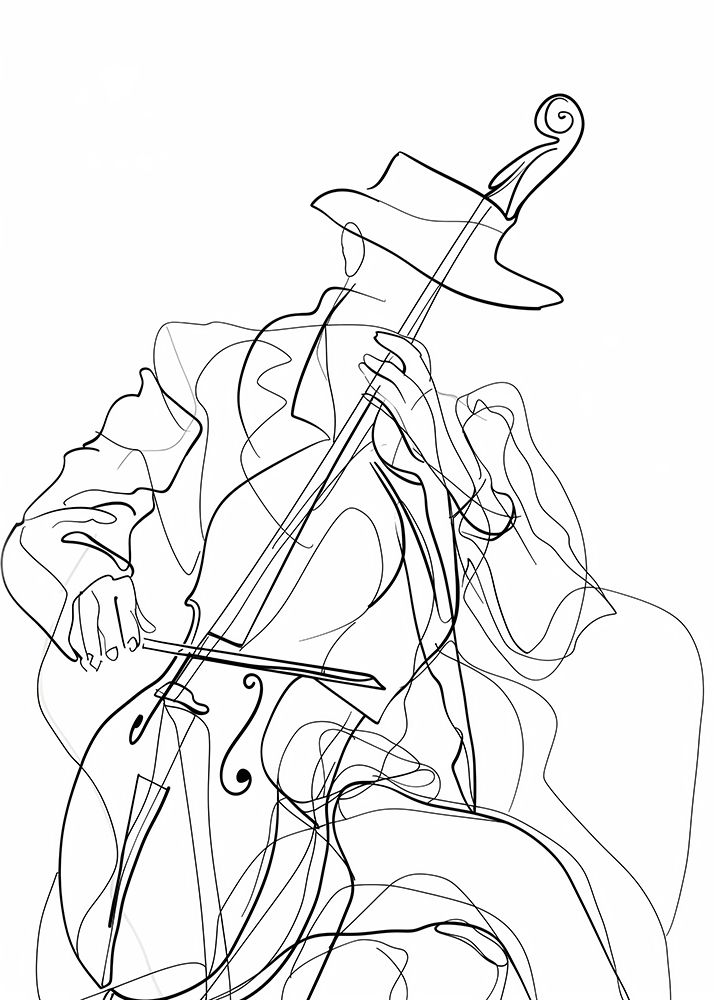 Line Art Musican 1 art print by Justyna Jaszke for $57.95 CAD