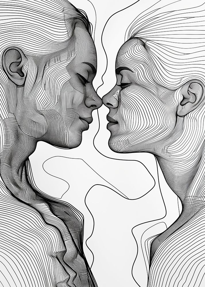 Lines Art Love 1 art print by Justyna Jaszke for $57.95 CAD