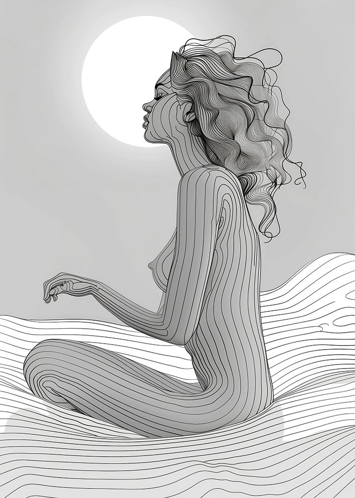 Lines Art Woman 4 art print by Justyna Jaszke for $57.95 CAD