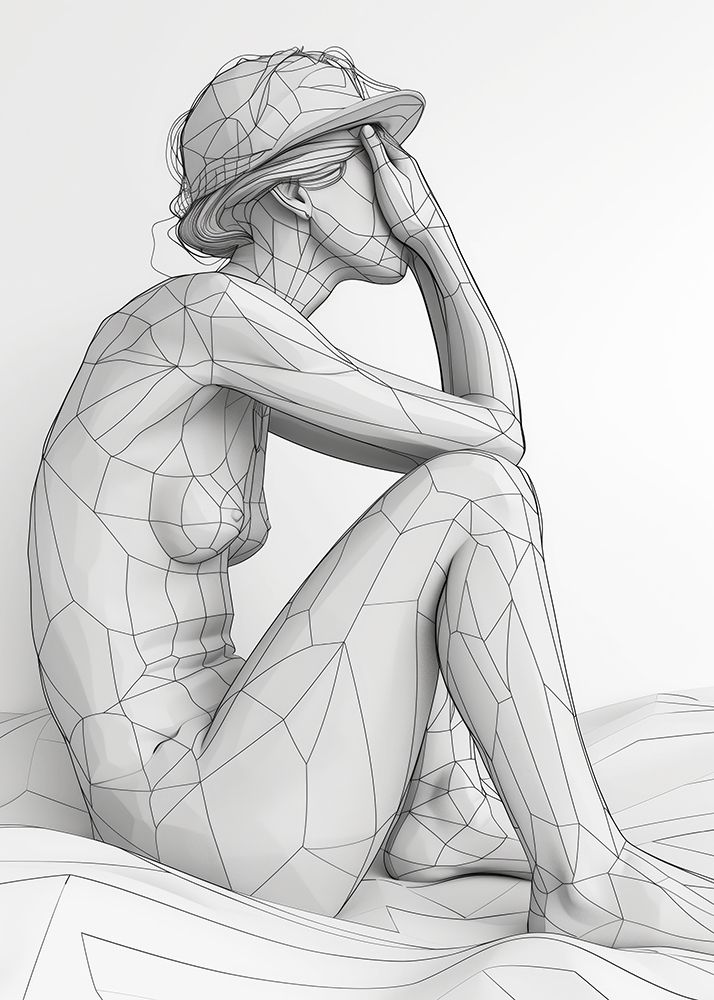 Lines Art Woman 6 art print by Justyna Jaszke for $57.95 CAD