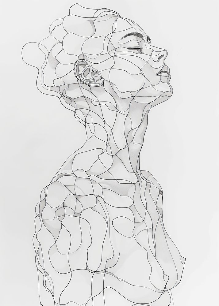 Lines Art Woman 14 art print by Justyna Jaszke for $57.95 CAD