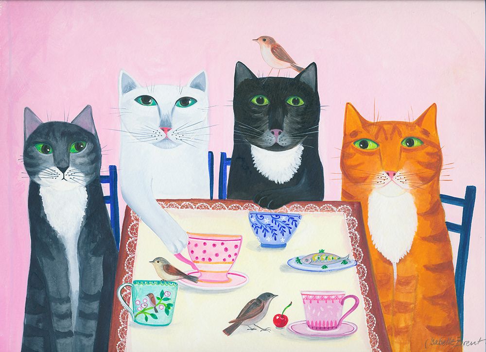 Teatime Cats art print by Isabelle Brent for $57.95 CAD
