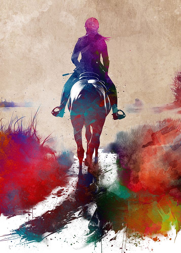 Sport Horserider art art print by Justyna Jaszke for $57.95 CAD
