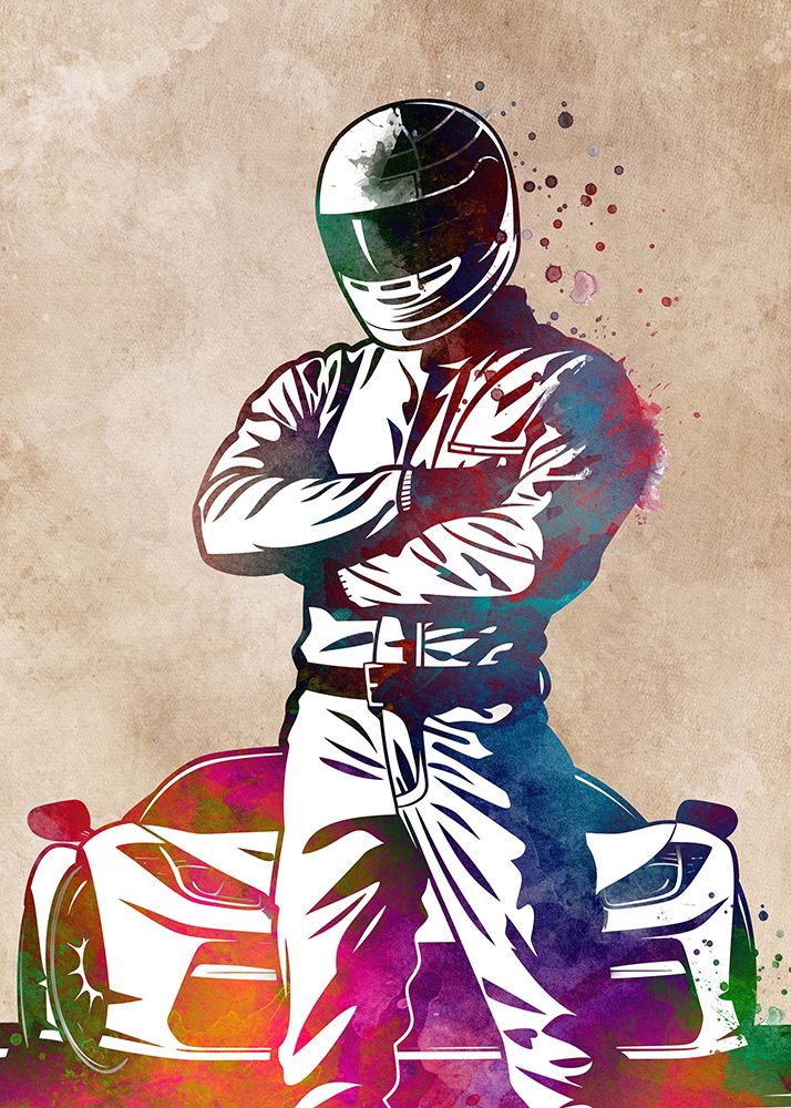 Sport Racing Car art art print by Justyna Jaszke for $57.95 CAD