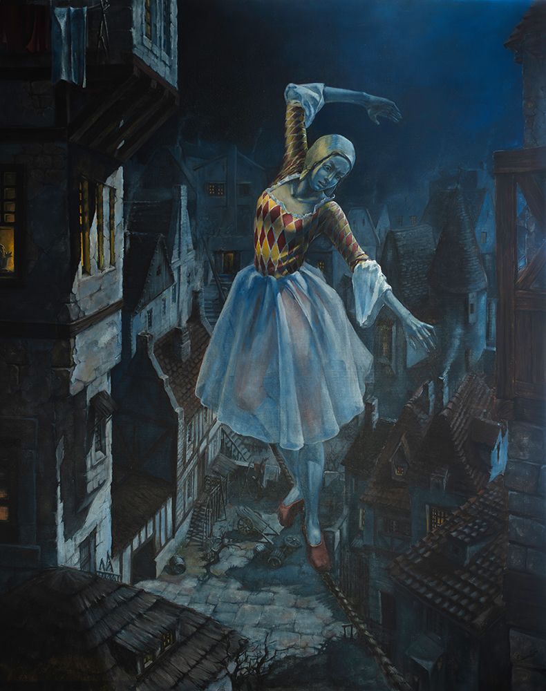 Ropewalker.night art print by Ekaterina Andersson for $57.95 CAD