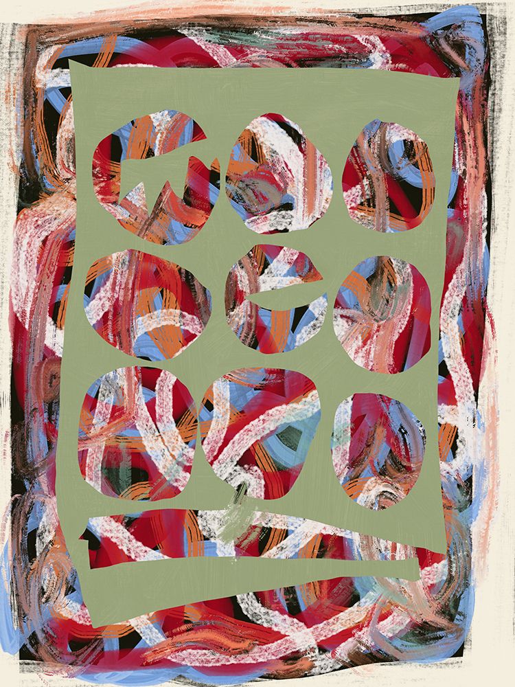 Chaos color large abstract art print by Little Dean for $57.95 CAD