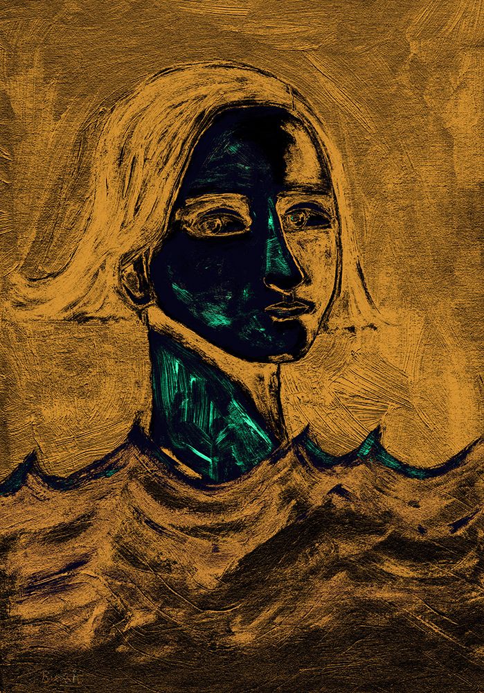 The Swimmer Tan art print by Sharyn Bursic for $57.95 CAD