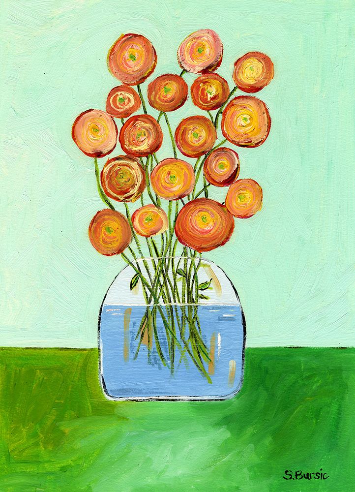 Poppies in Vase art print by Sharyn Bursic for $57.95 CAD