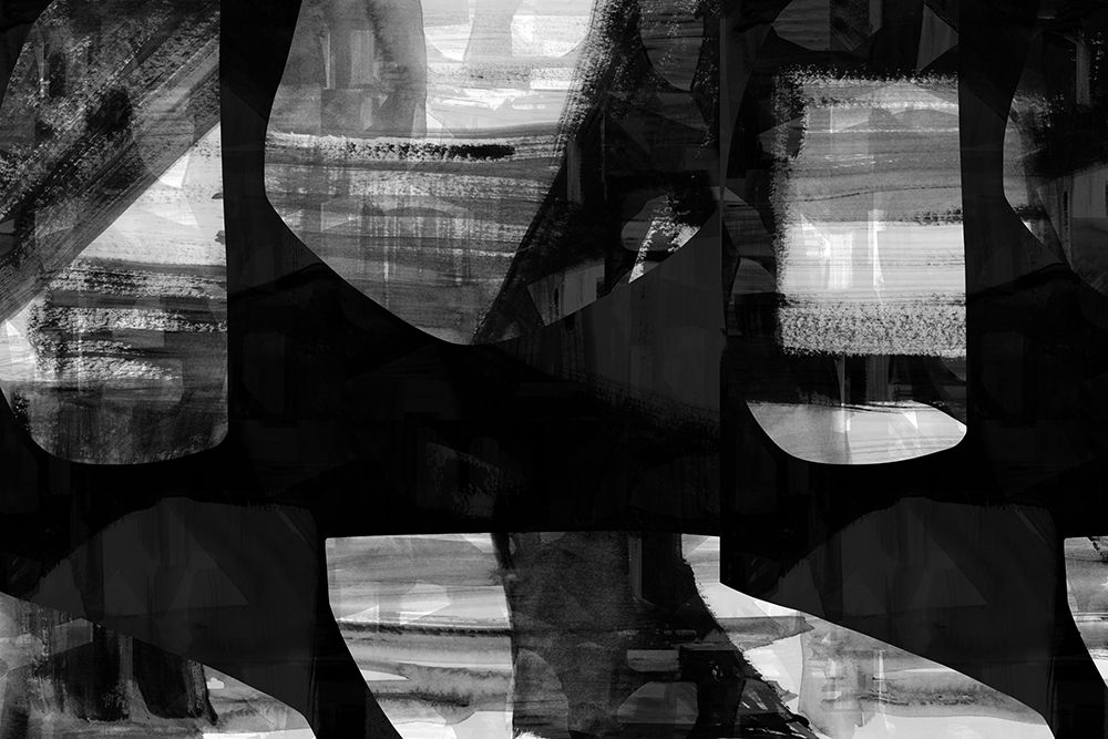 Abstract Black Night Shapes 2 art print by cartissi for $57.95 CAD