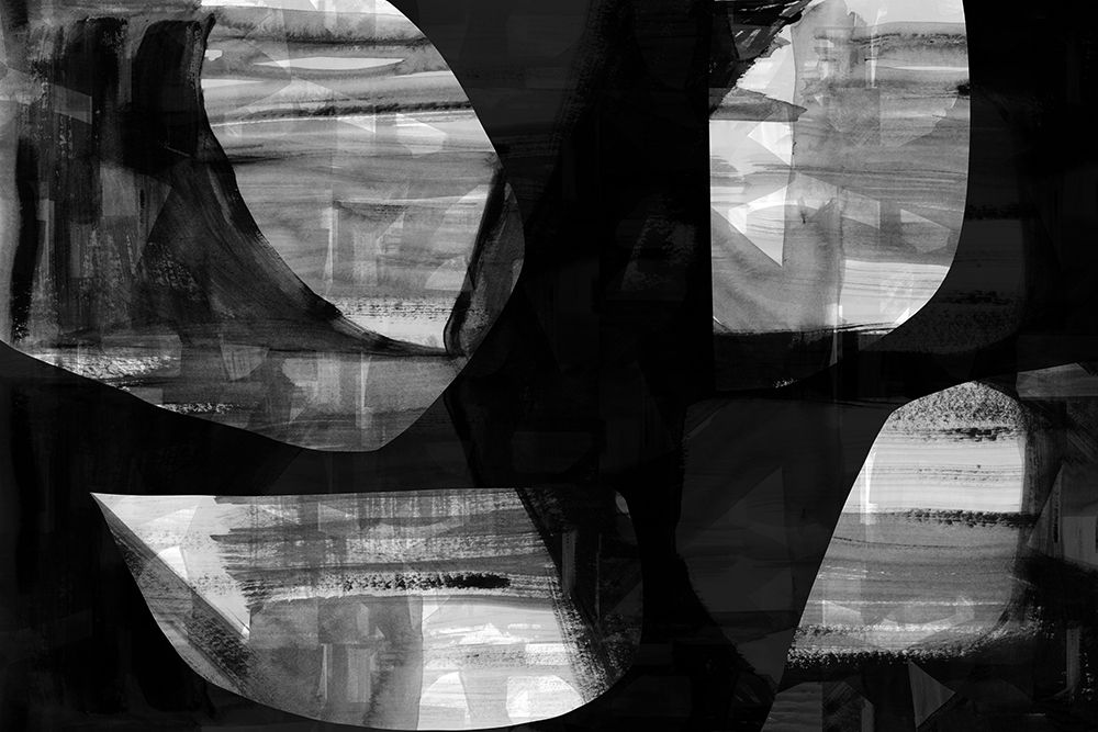 Abstract Black Night Shapes 3 art print by cartissi for $57.95 CAD
