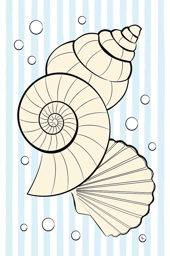 Yellow Shells art print by Martina for $57.95 CAD