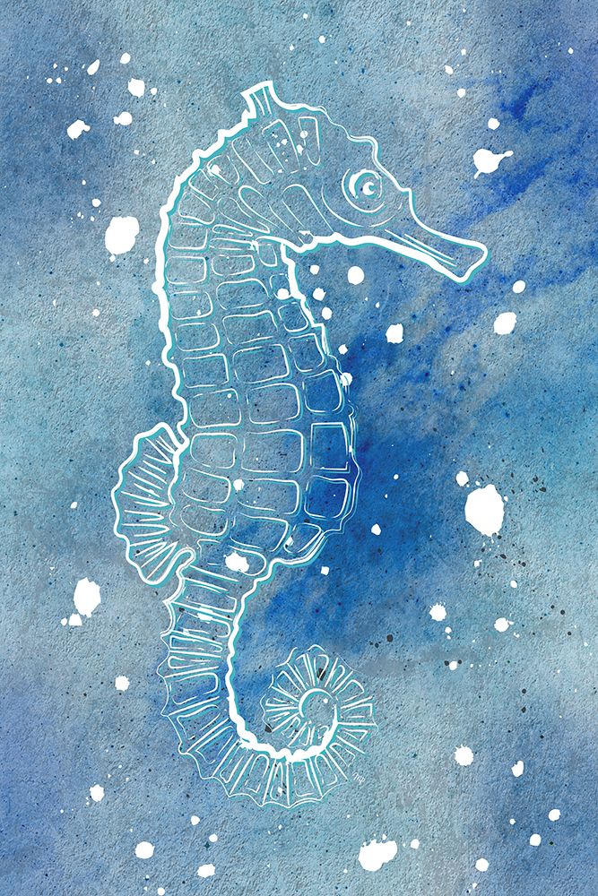 Blue Seahorse art print by Martina for $57.95 CAD