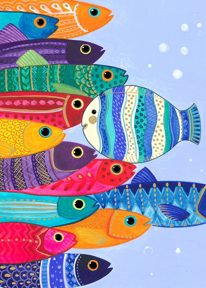 Fish and Bubbles art print by Isabelle Brent for $57.95 CAD
