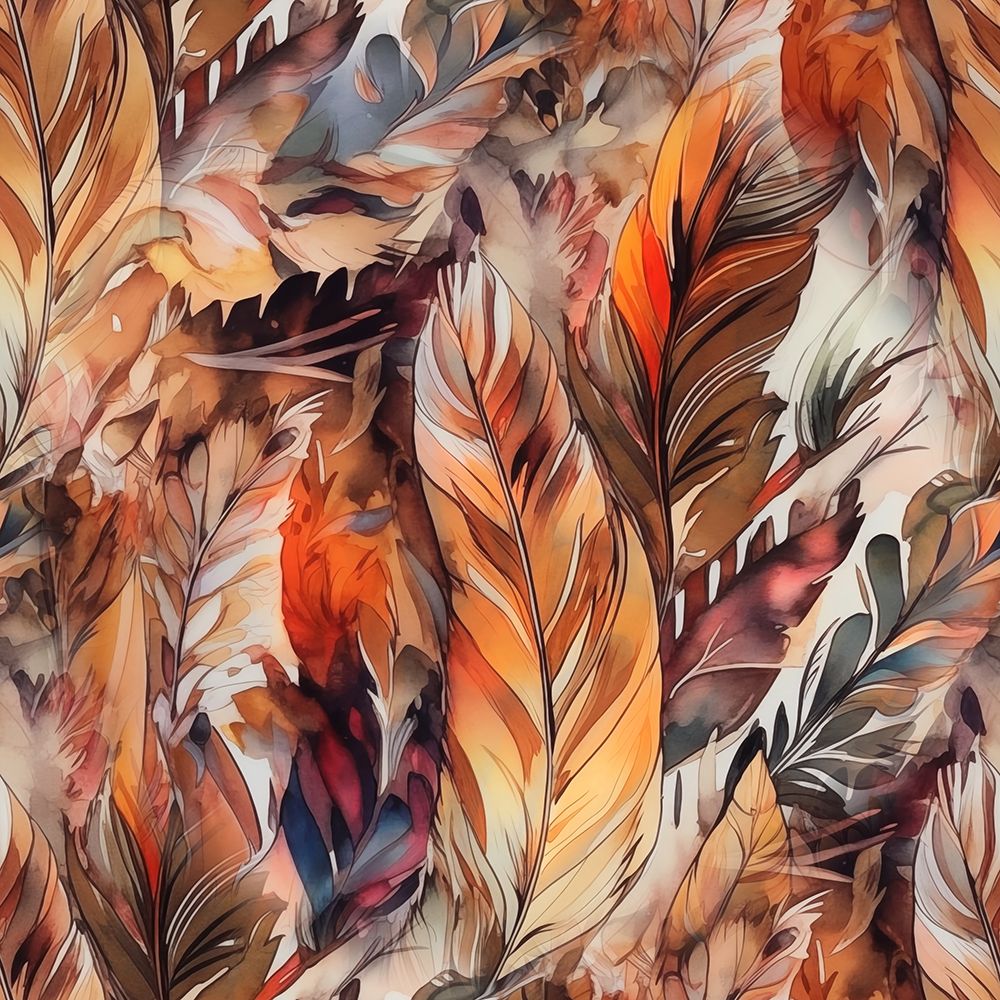 Watercolor Feathers 26 art print by Justyna Jaszke for $57.95 CAD