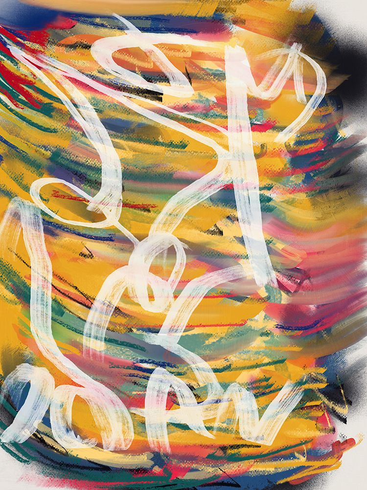 Chaos color large abstract art print by Little Dean for $57.95 CAD
