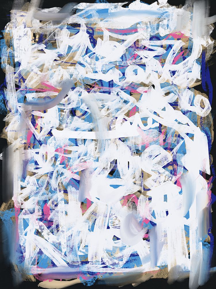 Chaos white large abstract art print by Little Dean for $57.95 CAD