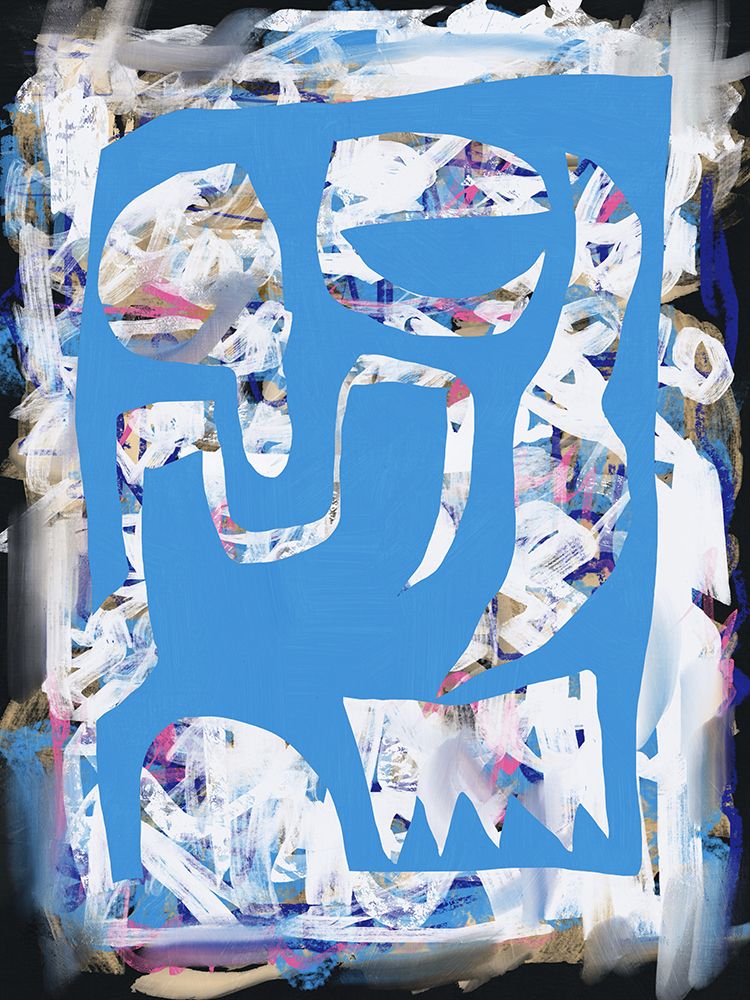 Chaos white large abstract 02 art print by Little Dean for $57.95 CAD