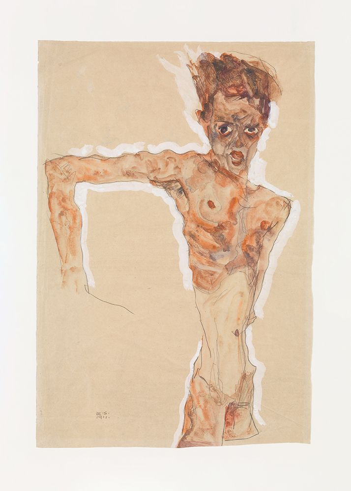 Self Portrait  Egon Schiele art print by Egon Schiele for $57.95 CAD