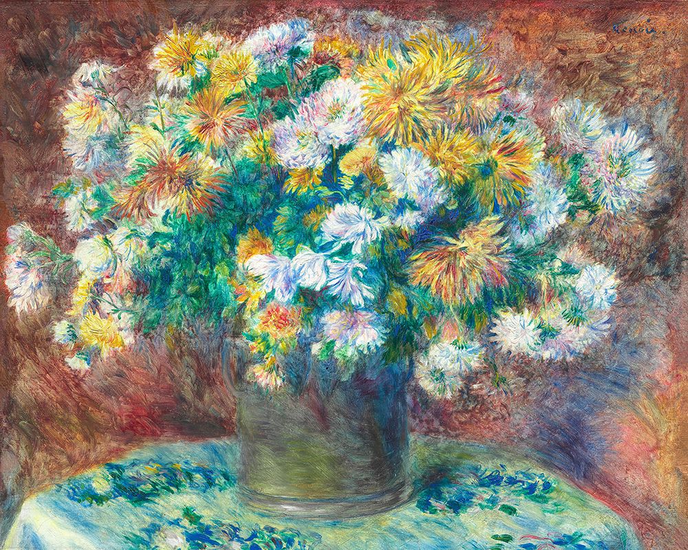 Chrysanthemums art print by Pierre-Auguste Renoir for $57.95 CAD
